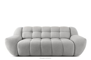 BALU, https://konsimo.de/kollektion/balu/ Dreisitzer-Sofa mit Schlaffunktion auf italienischem Gestell im Japandi-Stil, hellgrau hellgrau - Foto