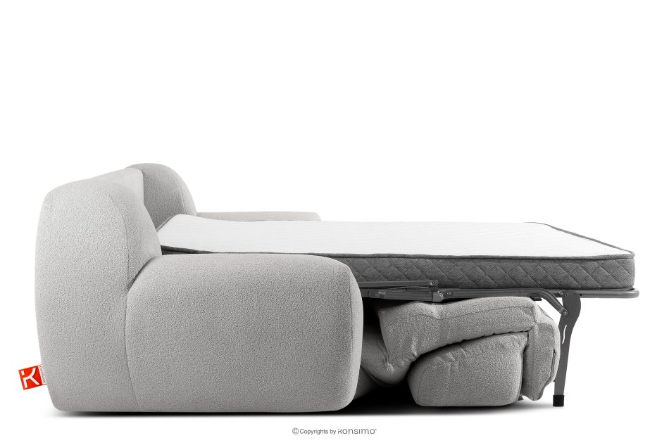 BALU Dreisitzer-Sofa mit Schlaffunktion auf italienischem Gestell im Japandi-Stil, hellgrau hellgrau - Foto 6