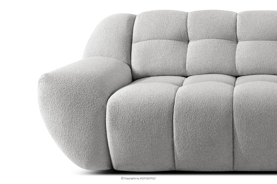 BALU Dreisitzer-Sofa mit Schlaffunktion auf italienischem Gestell im Japandi-Stil, hellgrau hellgrau - Foto 8