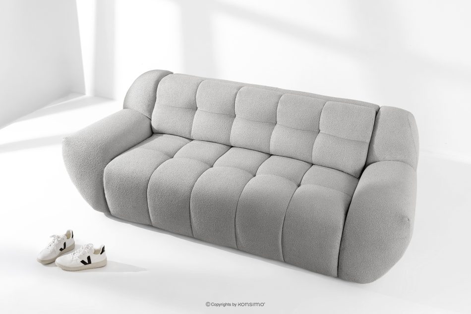 BALU Dreisitzer-Sofa mit Schlaffunktion auf italienischem Gestell im Japandi-Stil, hellgrau hellgrau - Foto 1