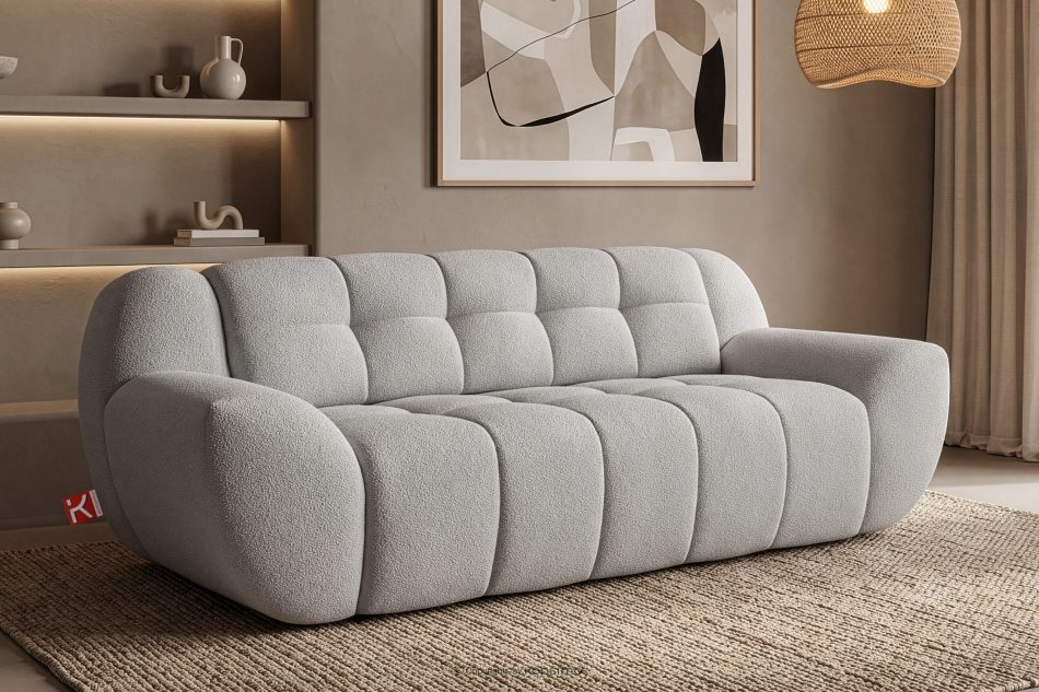 BALU Dreisitzer-Sofa mit Schlaffunktion auf italienischem Gestell im Japandi-Stil, hellgrau hellgrau - Foto 18
