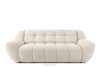 Dreisitzer-Sofa mit Schlaffunktion auf italienischem Gestell im Japandi-Stil, weiß