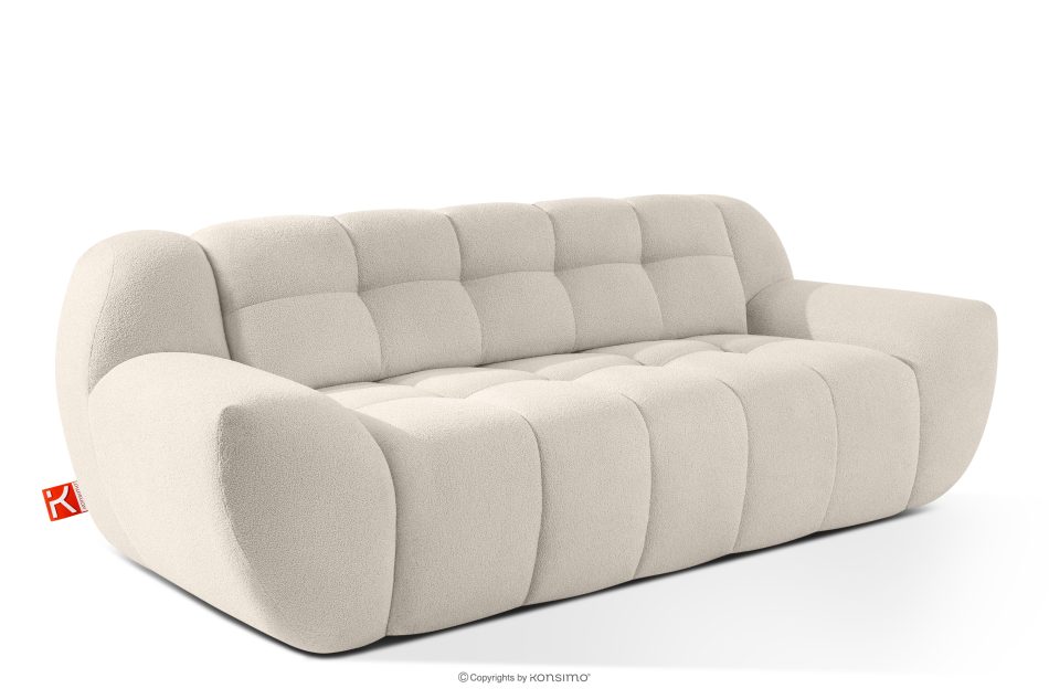 BALU Dreisitzer-Sofa mit Schlaffunktion auf italienischem Gestell im Japandi-Stil, weiß weiß - Foto 2