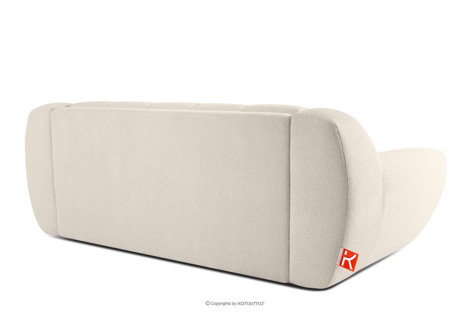 BALU Dreisitzer-Sofa mit Schlaffunktion auf italienischem Gestell im Japandi-Stil, weiß weiß - Foto 3