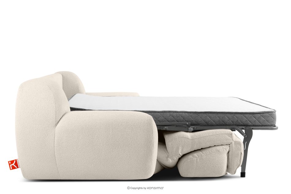BALU Dreisitzer-Sofa mit Schlaffunktion auf italienischem Gestell im Japandi-Stil, weiß weiß - Foto 6