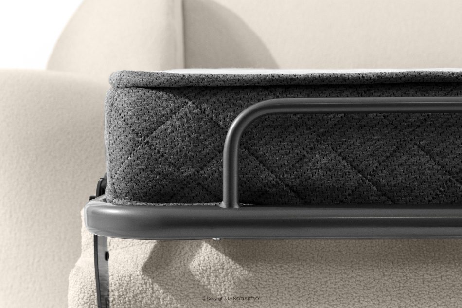 BALU Dreisitzer-Sofa mit Schlaffunktion auf italienischem Gestell im Japandi-Stil, weiß weiß - Foto 13