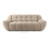 Dreisitzer-Sofa mit Schlaffunktion auf italienischem Gestell im Japandi-Stil, beige