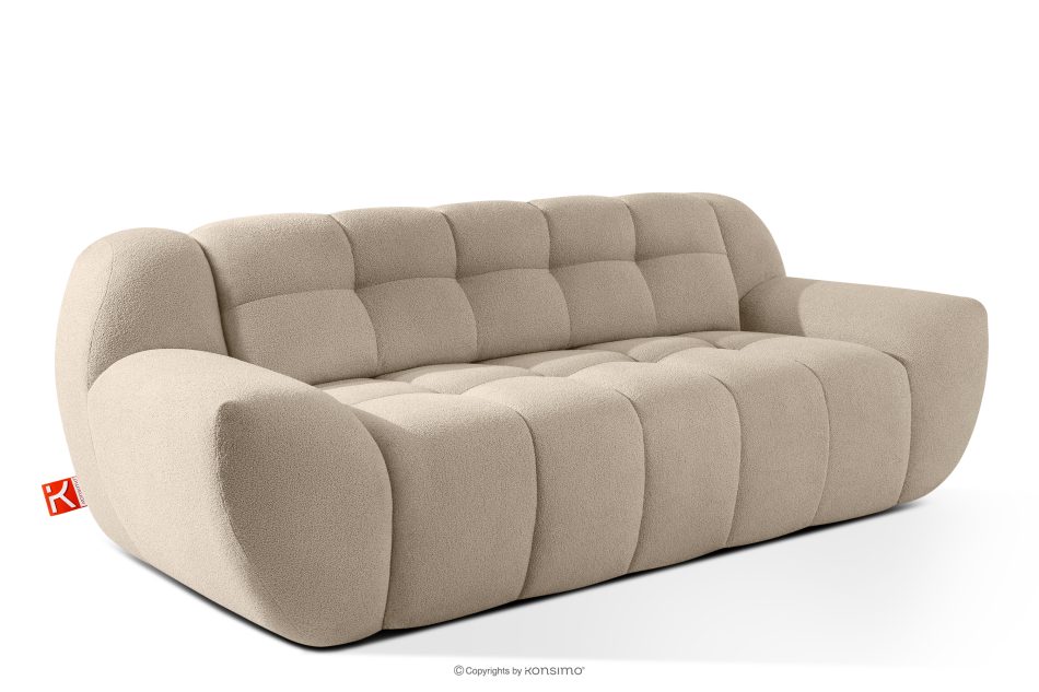 BALU Dreisitzer-Sofa mit Schlaffunktion auf italienischem Gestell im Japandi-Stil, beige beige - Foto 2
