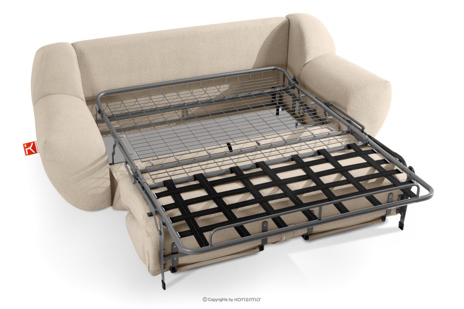 BALU Dreisitzer-Sofa mit Schlaffunktion auf italienischem Gestell im Japandi-Stil, beige beige - Foto 5