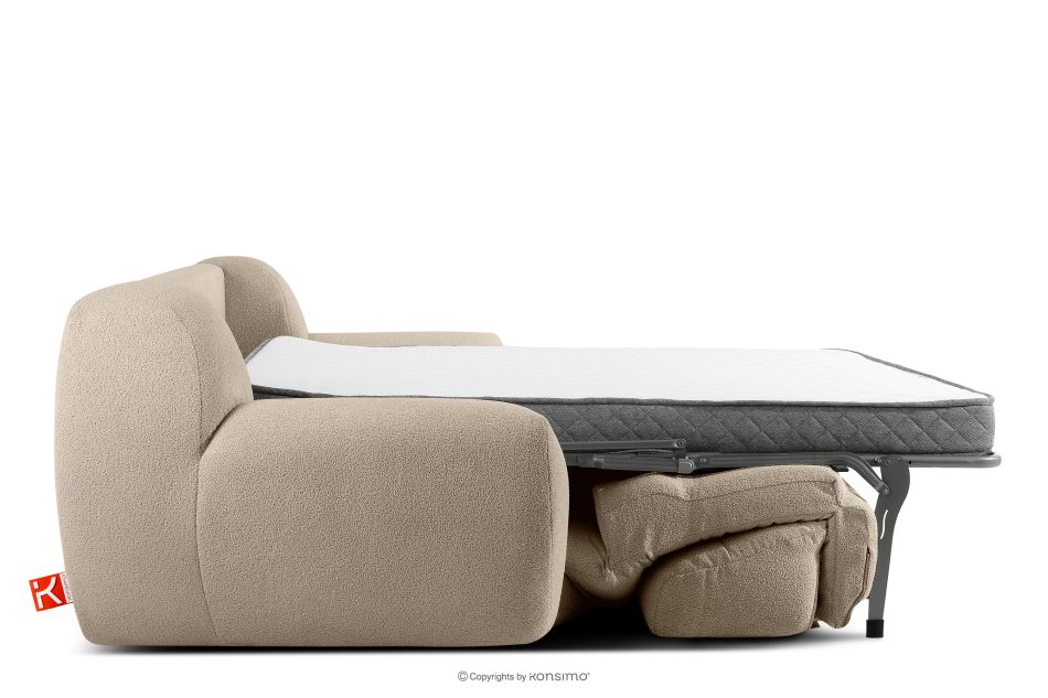 BALU Dreisitzer-Sofa mit Schlaffunktion auf italienischem Gestell im Japandi-Stil, beige beige - Foto 6