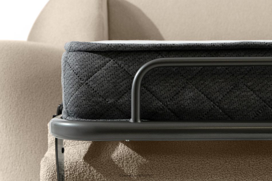 BALU Dreisitzer-Sofa mit Schlaffunktion auf italienischem Gestell im Japandi-Stil, beige beige - Foto 13