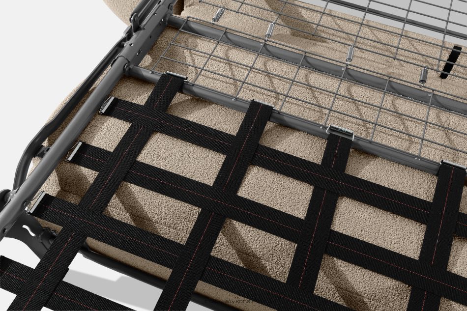 BALU Dreisitzer-Sofa mit Schlaffunktion auf italienischem Gestell im Japandi-Stil, beige beige - Foto 14