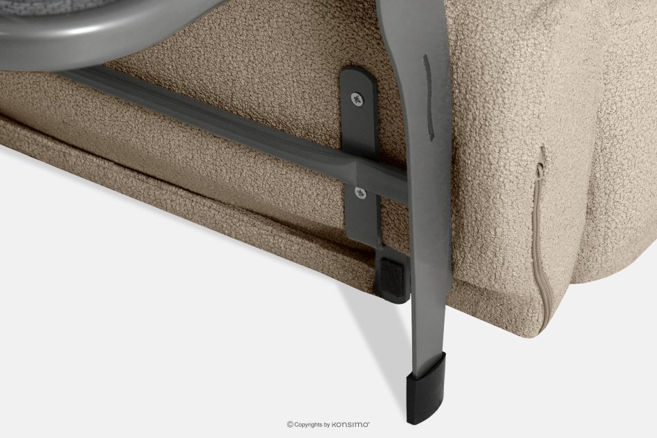 BALU Dreisitzer-Sofa mit Schlaffunktion auf italienischem Gestell im Japandi-Stil, beige beige - Foto 16