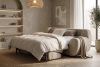 BALU Dreisitzer-Sofa mit Schlaffunktion auf italienischem Gestell im Japandi-Stil, beige beige - Foto 21