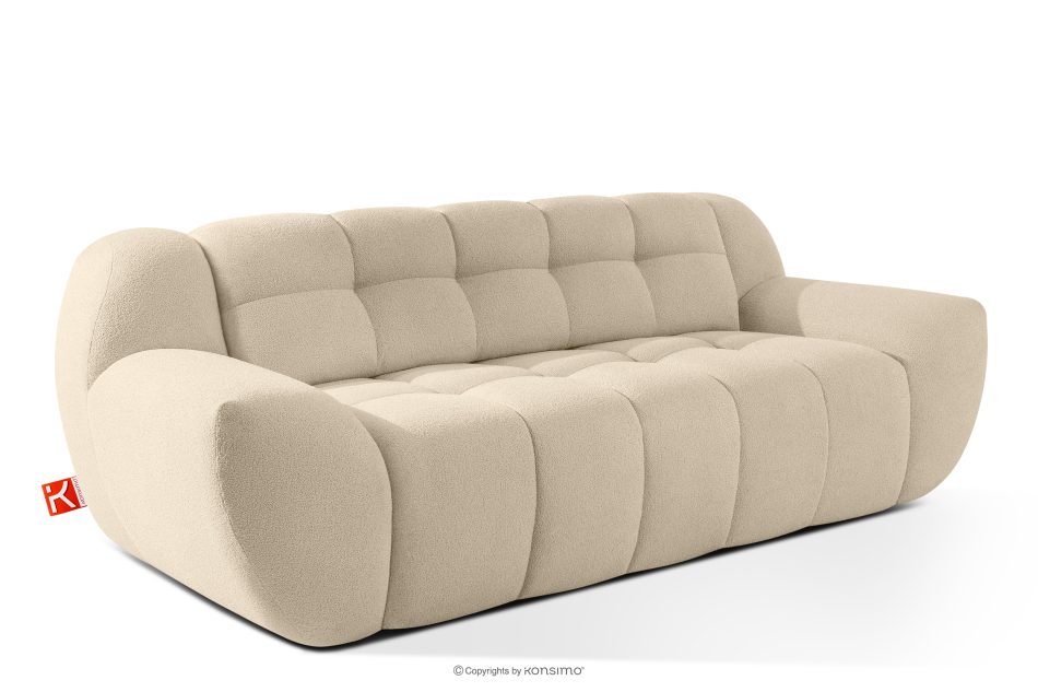 BALU Dreisitzer-Sofa mit Schlaffunktion auf italienischem Gestell im Japandi-Stil, hellbeige hellbeige - Foto 2