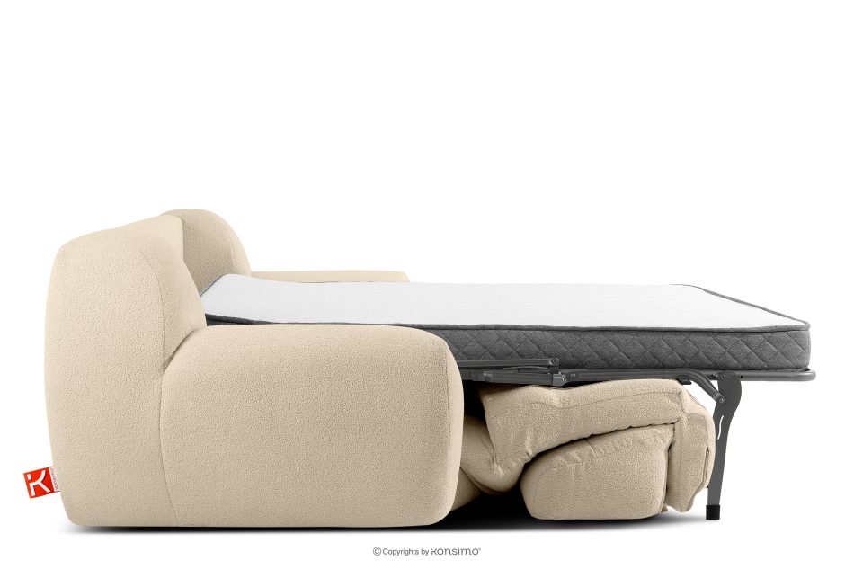 BALU Dreisitzer-Sofa mit Schlaffunktion auf italienischem Gestell im Japandi-Stil, hellbeige hellbeige - Foto 6
