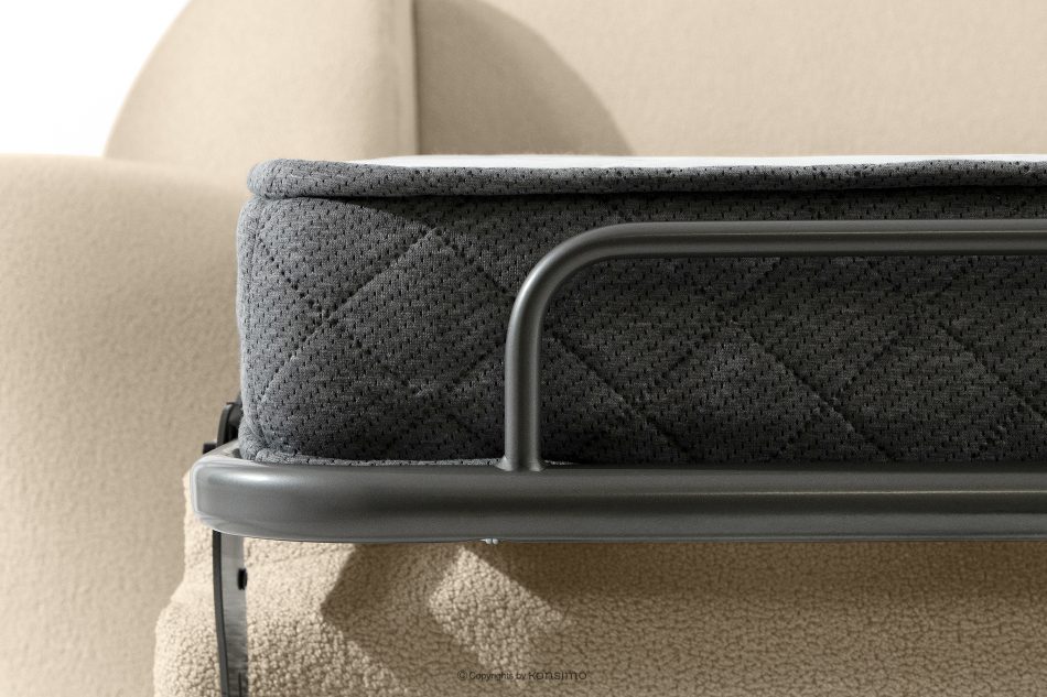 BALU Dreisitzer-Sofa mit Schlaffunktion auf italienischem Gestell im Japandi-Stil, hellbeige hellbeige - Foto 13