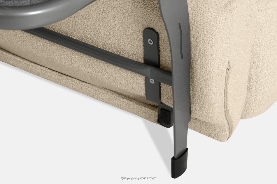 BALU Dreisitzer-Sofa mit Schlaffunktion auf italienischem Gestell im Japandi-Stil, hellbeige hellbeige - Foto 16