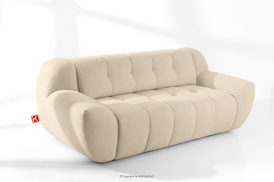 BALU Dreisitzer-Sofa mit Schlaffunktion auf italienischem Gestell im Japandi-Stil, hellbeige hellbeige - Foto 17