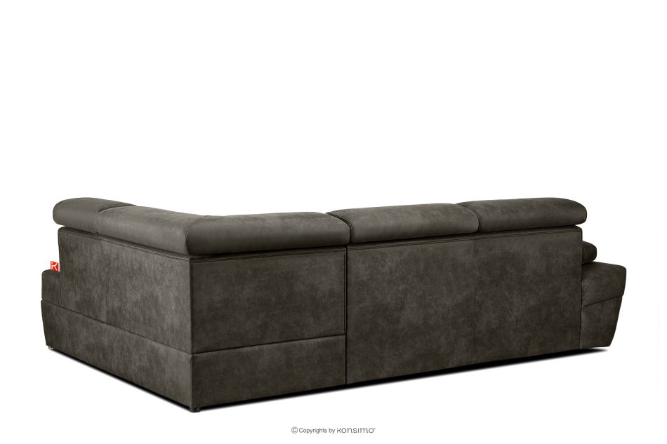 RATLO Ecksofa rechts mit Schlaffunktion in Leder-Optik in anthrazitfarben anthrazit - Foto 3