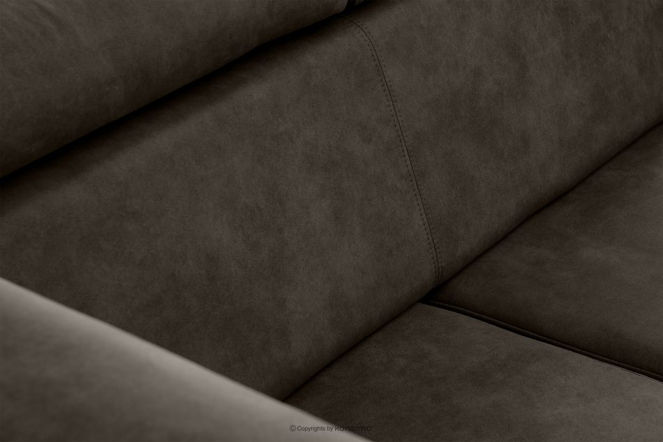 RATLO Ecksofa rechts mit Schlaffunktion in Leder-Optik in anthrazitfarben anthrazit - Foto 12