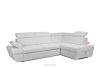 RATLO Ausklappbares Ecksofa mit Bettzeugcontainer grau rechts Bouclé grau - Foto 3