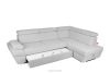 RATLO Ausklappbares Ecksofa mit Bettzeugcontainer grau rechts Bouclé grau - Foto 5