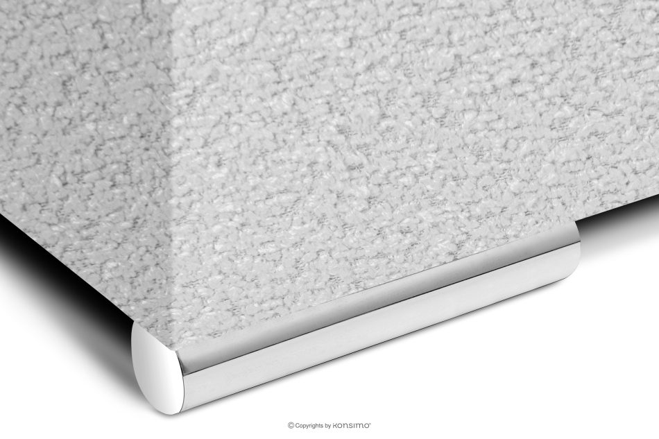 RATLO Ausklappbares Ecksofa mit Bettzeugcontainer grau rechts Bouclé grau - Foto 9