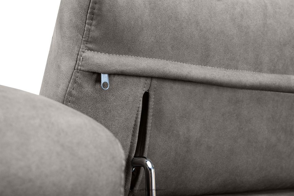 RATLO Ecksofa rechts mit Schlaffunktion in Leder-Optik in stahlgrau Stahl - Foto 9