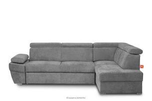 RATLO, https://konsimo.de/kollektion/ratlo/ Ausklappbares Ecksofa mit Bettzeugcontainer grau rechts dunkelgrau - Foto