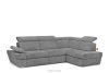 RATLO Ausklappbares Ecksofa mit Bettzeugcontainer grau rechts dunkelgrau - Foto 3