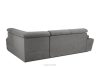 RATLO Ecksofa rechts mit Schlaffunktion und Bettzeugcontainer in aschgrau Asche - Foto 5