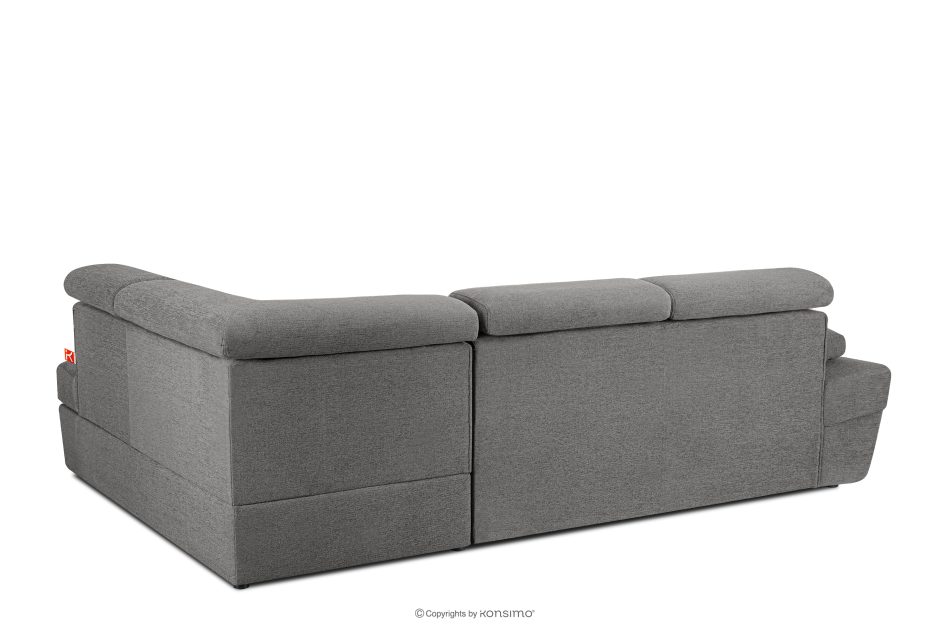 RATLO Ecksofa rechts mit Schlaffunktion und Bettzeugcontainer in aschgrau Asche - Foto 4