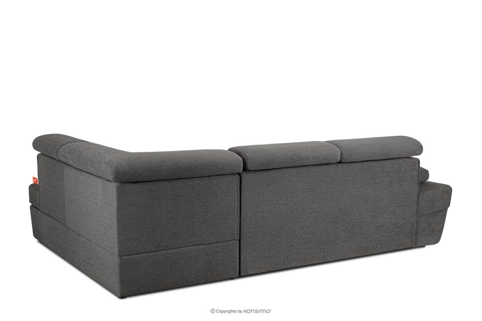 RATLO Ecksofa rechts mit Schlaffunktion und Bettzeugcontainer in graphitfarben graphit - Foto 4