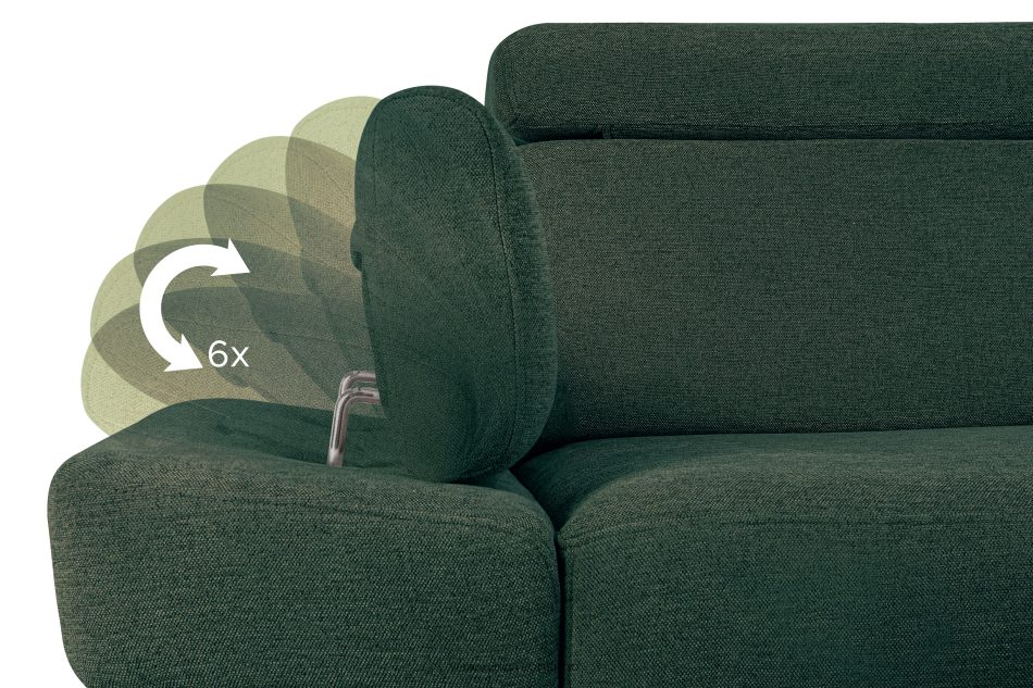 RATLO Ecksofa rechts mit Schlaffunktion und Bettzeugcontainer in grün/beige marine/beige - Foto 8