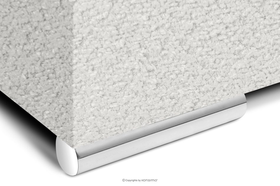 RATLO Ausklappbares Ecksofa mit Bettzeugcontainer creme rechts Bouclé creme - Foto 9