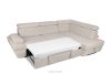 RATLO Ausklappbares Ecksofa mit Bettzeugcontainer hellbeige rechts Bouclé hellbeige - Foto 6