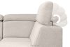 RATLO Ausklappbares Ecksofa mit Bettzeugcontainer hellbeige rechts Bouclé hellbeige - Foto 12