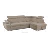 RATLO Ecksofa rechts mit Schlaffunktion und Bettzeugcontainer in dunkelbeige dunkelbeige - Foto 3