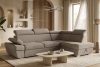 RATLO Ecksofa rechts mit Schlaffunktion und Bettzeugcontainer in dunkelbeige dunkelbeige - Foto 2