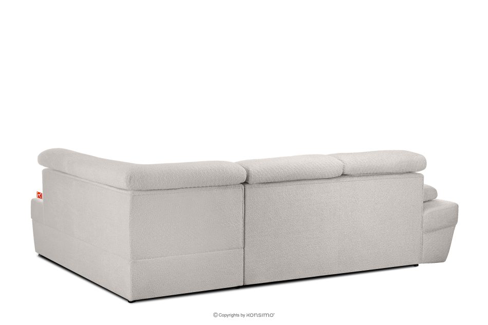RATLO Ausklappbares Ecksofa mit Bettzeugcontainer braun rechts Bouclé braun - Foto 7