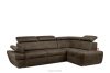 RATLO Ecksofa rechts mit Schlaffunktion in Leder-Optik in dunkelbraun Dunkelbraun - Foto 3