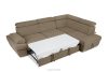 RATLO Ecksofa rechts mit Schlaffunktion und Bettzeugcontainer in hellbraun hellbraun - Foto 6