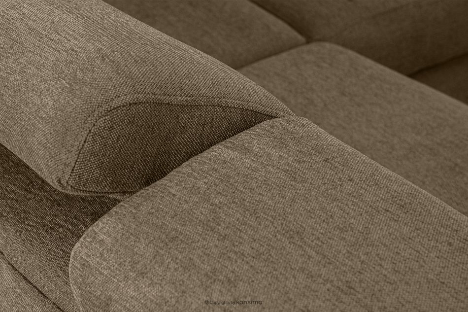 RATLO Ecksofa rechts mit Schlaffunktion und Bettzeugcontainer in hellbraun hellbraun - Foto 6