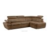 RATLO Ecksofa rechts mit Schlaffunktion in Leder-Optik in cappuccinobraun cappuccino - Foto 3