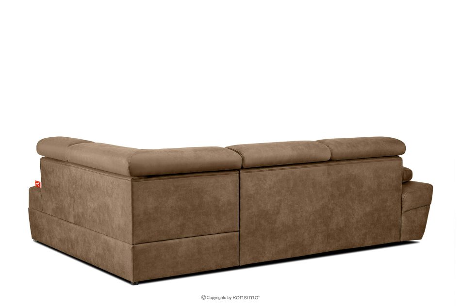 RATLO Ecksofa rechts mit Schlaffunktion in Leder-Optik in cappuccinobraun cappuccino - Foto 3
