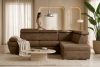 RATLO Ecksofa rechts mit Schlaffunktion in Leder-Optik in cappuccinobraun cappuccino - Foto 16