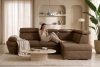 RATLO Ecksofa rechts mit Schlaffunktion in Leder-Optik in cappuccinobraun cappuccino - Foto 17