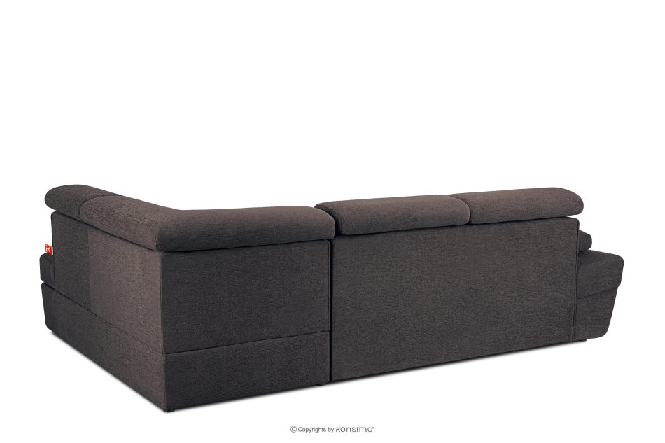 RATLO Ecksofa rechts mit Schlaffunktion und Bettzeugcontainer in marineblau/braun marineblau/braun - Foto 4
