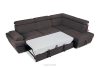 RATLO Ecksofa rechts mit Schlaffunktion und Bettzeugcontainer in marineblau/braun marineblau/braun - Foto 6